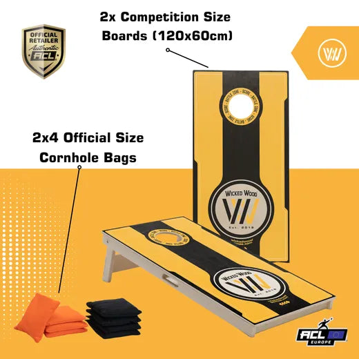 BATTLE ZONE - Cornhole Set - 2 Boards - Goedgekeurd door de American Cornhole League (ACL REC) Cornhole sets Wicked Wood Games